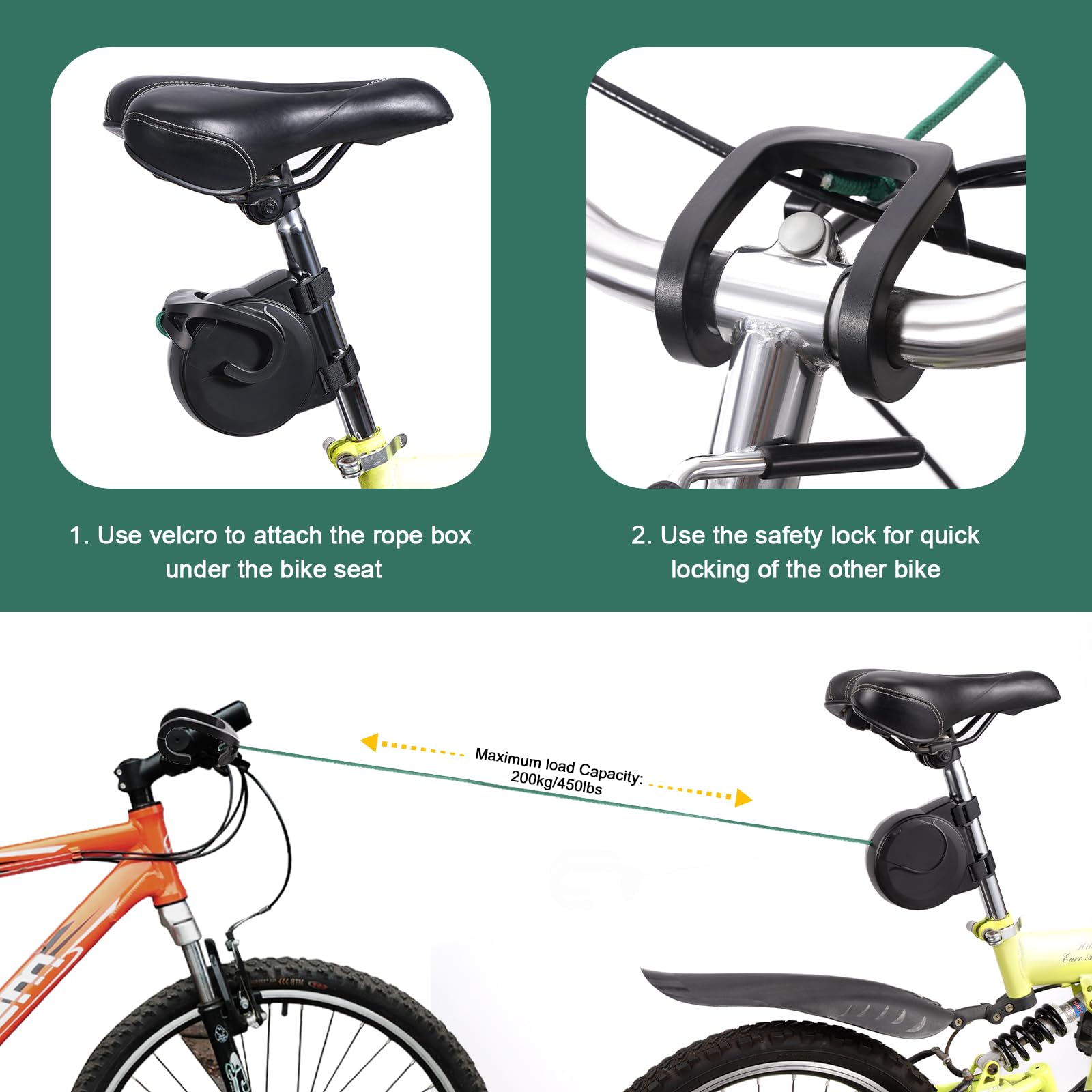 mountain bike bike pulling bar