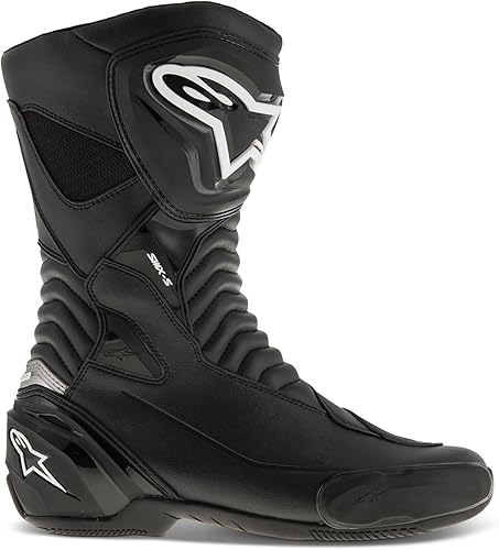 Alpinestars - Botas SMX-S de motocicleta, para hombre. Negro/Negro,2-Negro/Blanco,Negro/Blanco