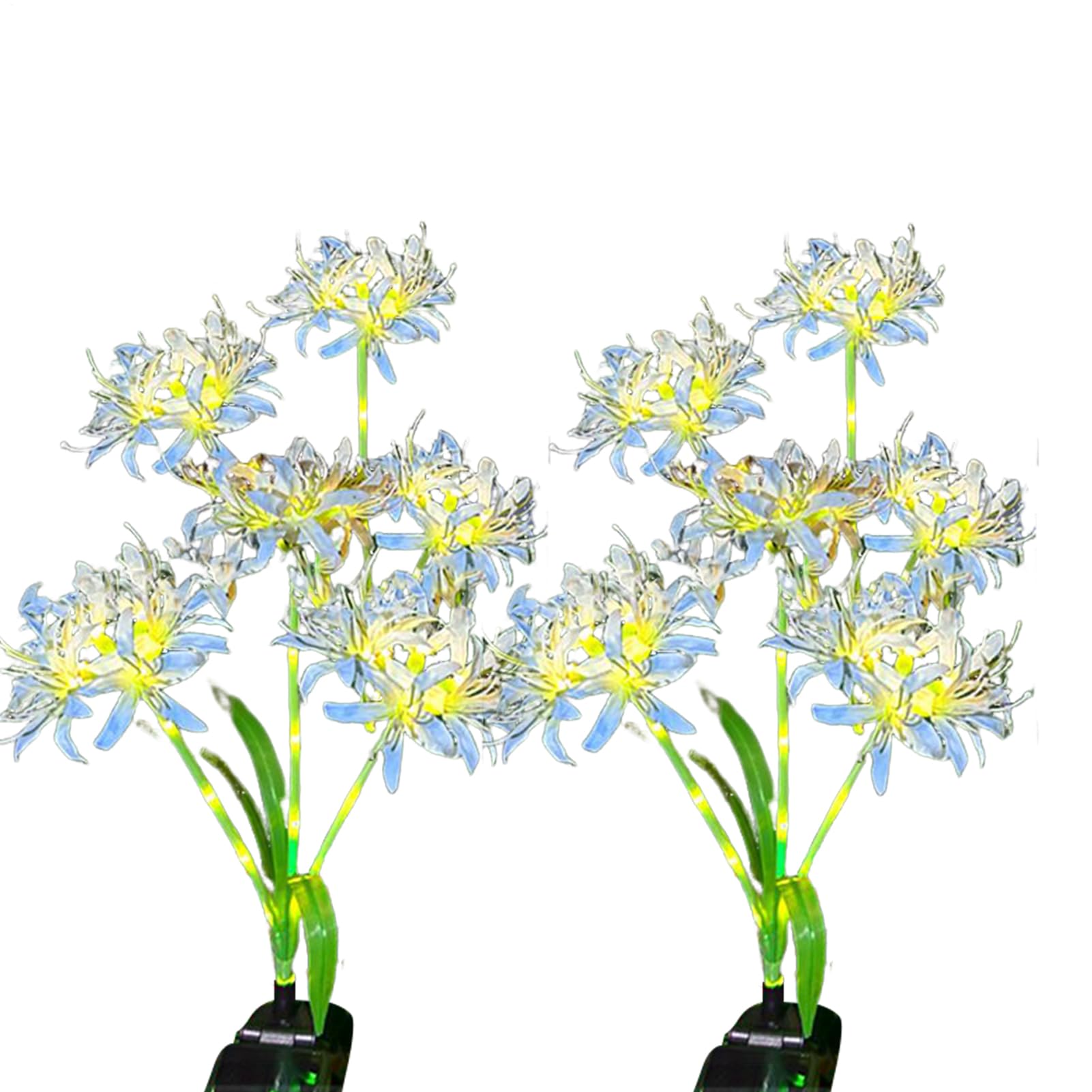 Fleurs solaires multicolores étanches pour balisage d'allée et piscine