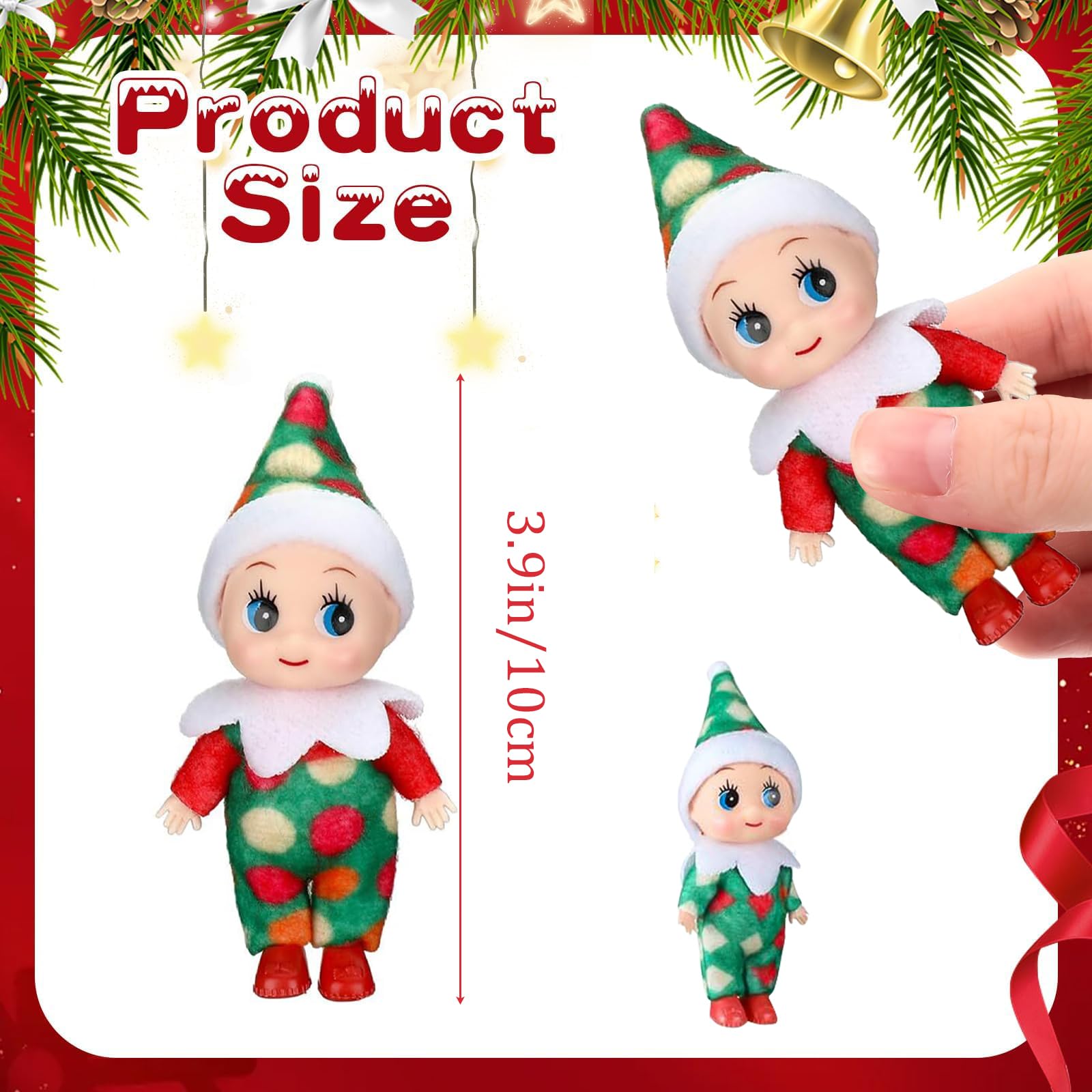 Elfe Coquin De Noël – Poupée Elfie/Elvie 30 Cm Jambes Longues – Tradition Elfes Mates Pour Enfants – Garçon/Fille