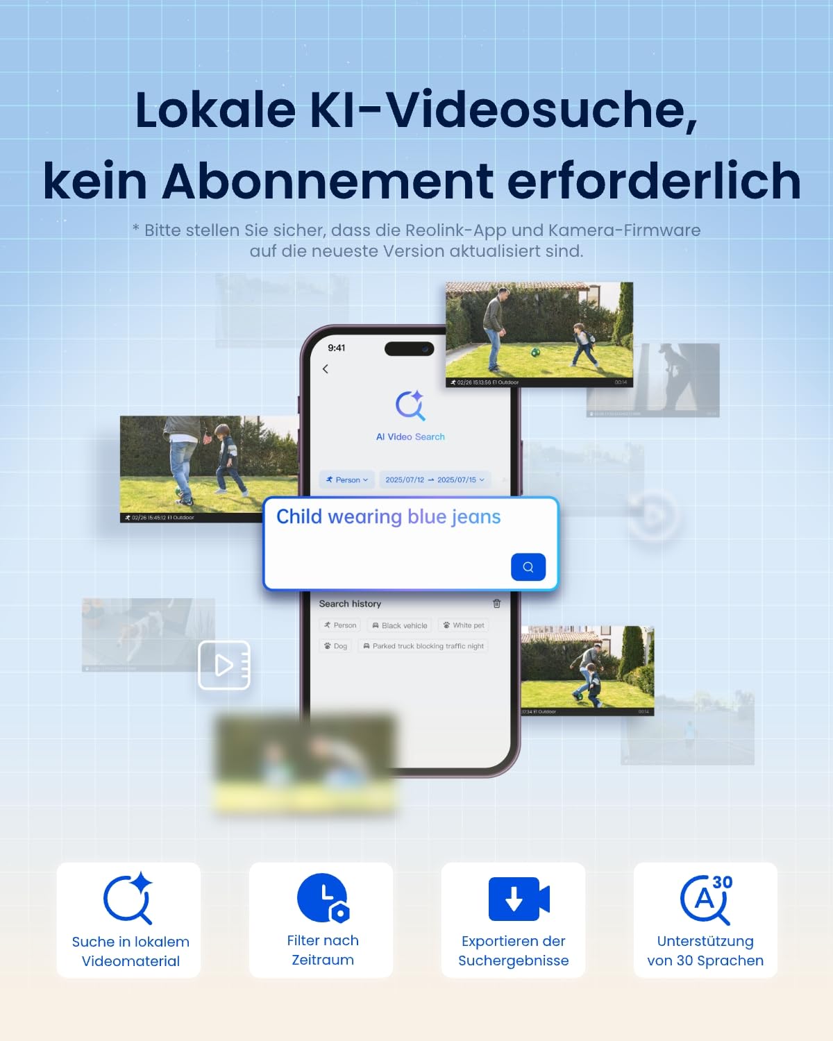 Reolink 4K 8MP Wi-Fi 6 Überwachungskamera Aussen mit 3000 Lumen Flutlicht