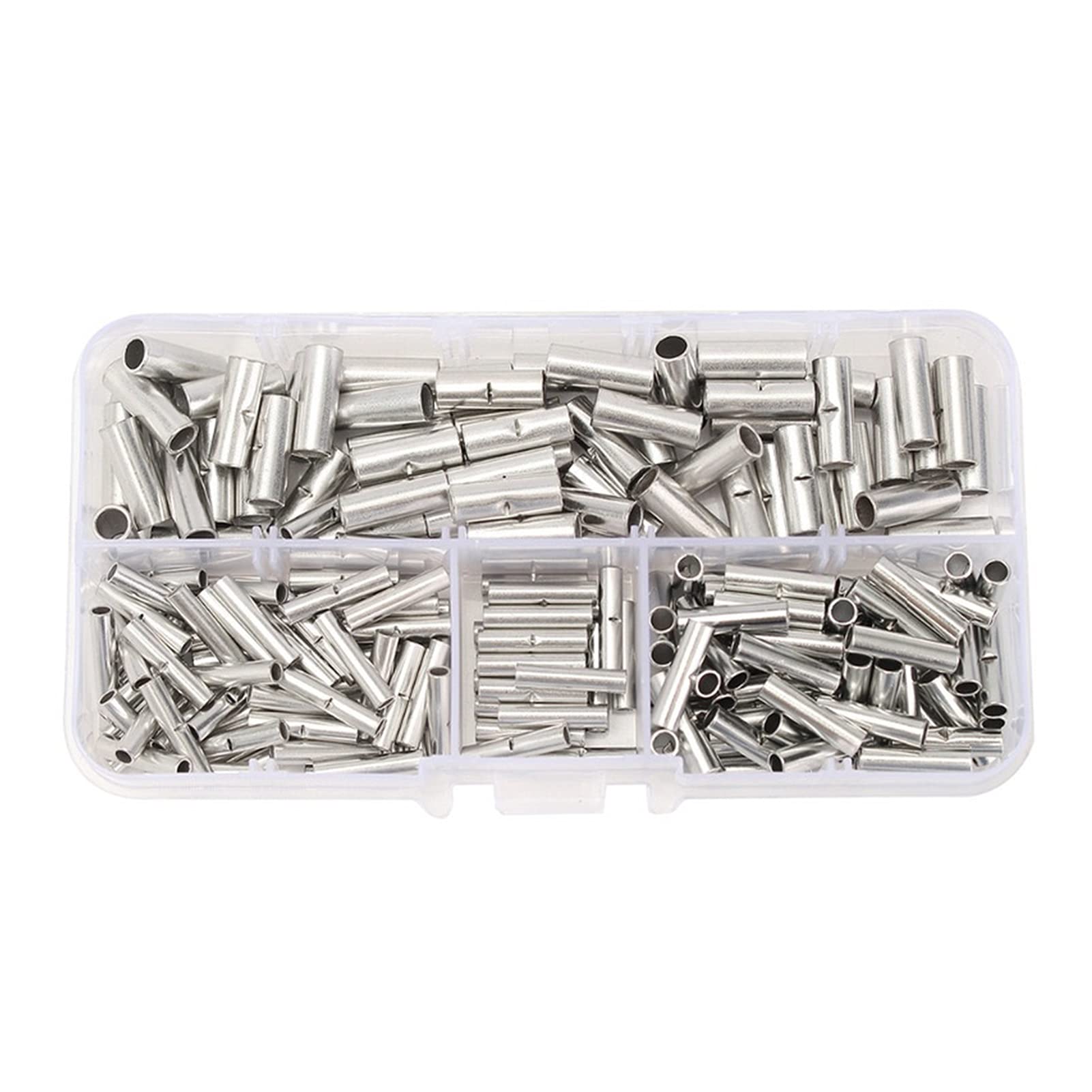 AYKANING Battery Cable Connectors,Wire Terminal Connectors 200 Pcs Butt Splice Connectors 10mm Copper Tinned Splice Crimp Terminal Sleeve Cable With Box