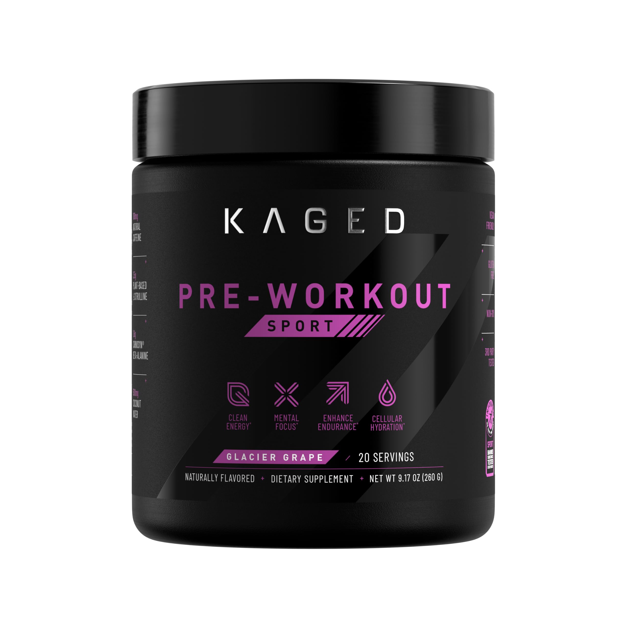 Pre-Kaged Sport 20 Servings Glacier Grape