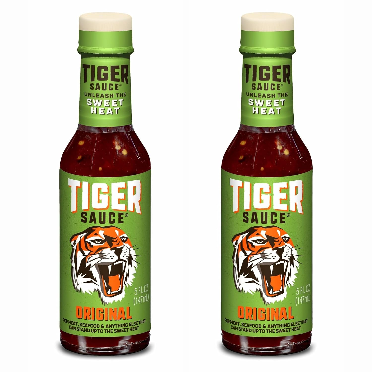 Try Me Tiger Sauce - Exotic and Moderately Spicy Cayenne Pepper Base Hot Sauce, Perfect for Meats, Seafood, Poultry, Sandwiches, Dips, and Soups - 5 Ounce Oz (Pack of 2)