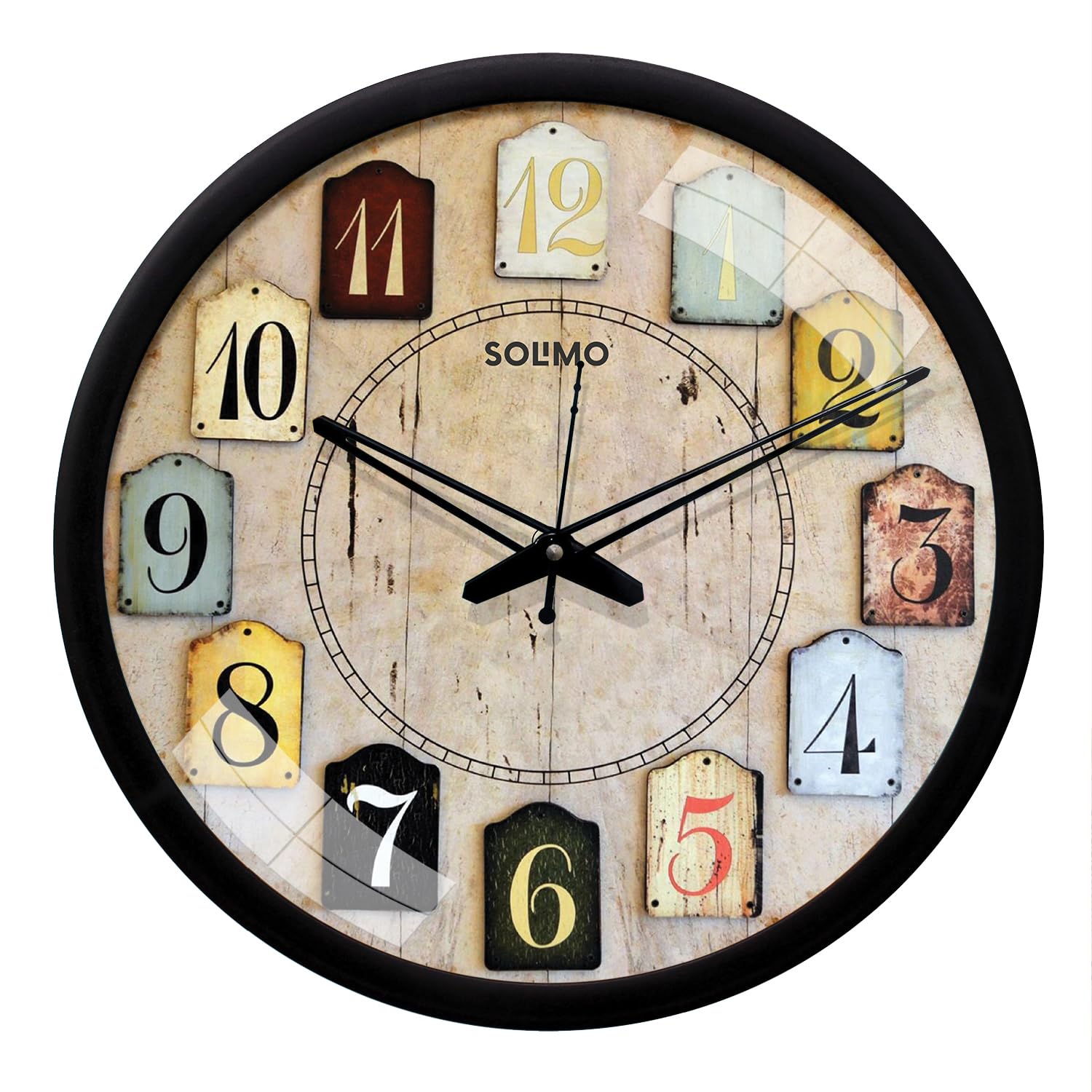 Amazon Brand - Solimo 12-Inch Contemporary Plastic & Glass Wall Clock - Designer (Silent Movement, Black Frame) - Review, Price and Buying Guide