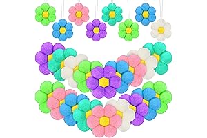 18 Multicolor Felt Daisy Flowers Holiday Crafts Supplies Decoration for Home Party Birthday Wedding