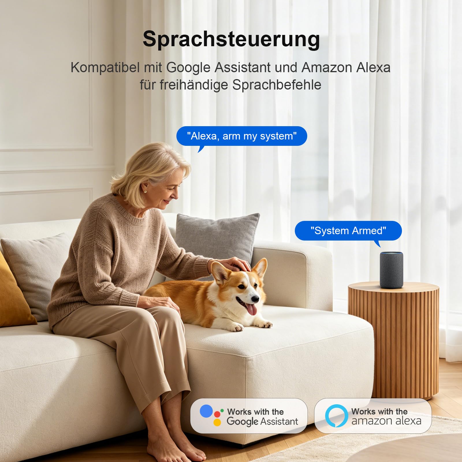 4,3 Zoll Touchscreen Alarmanlage für Haus mit Innenkamera und Außenkamera, 4G+ WLAN Alarmanlage Haus, Wohnung mit Sirene, 4 PIR-Bewegungsmelder, 8 Fenster-/Türsensor, 3 Fernbedienungen