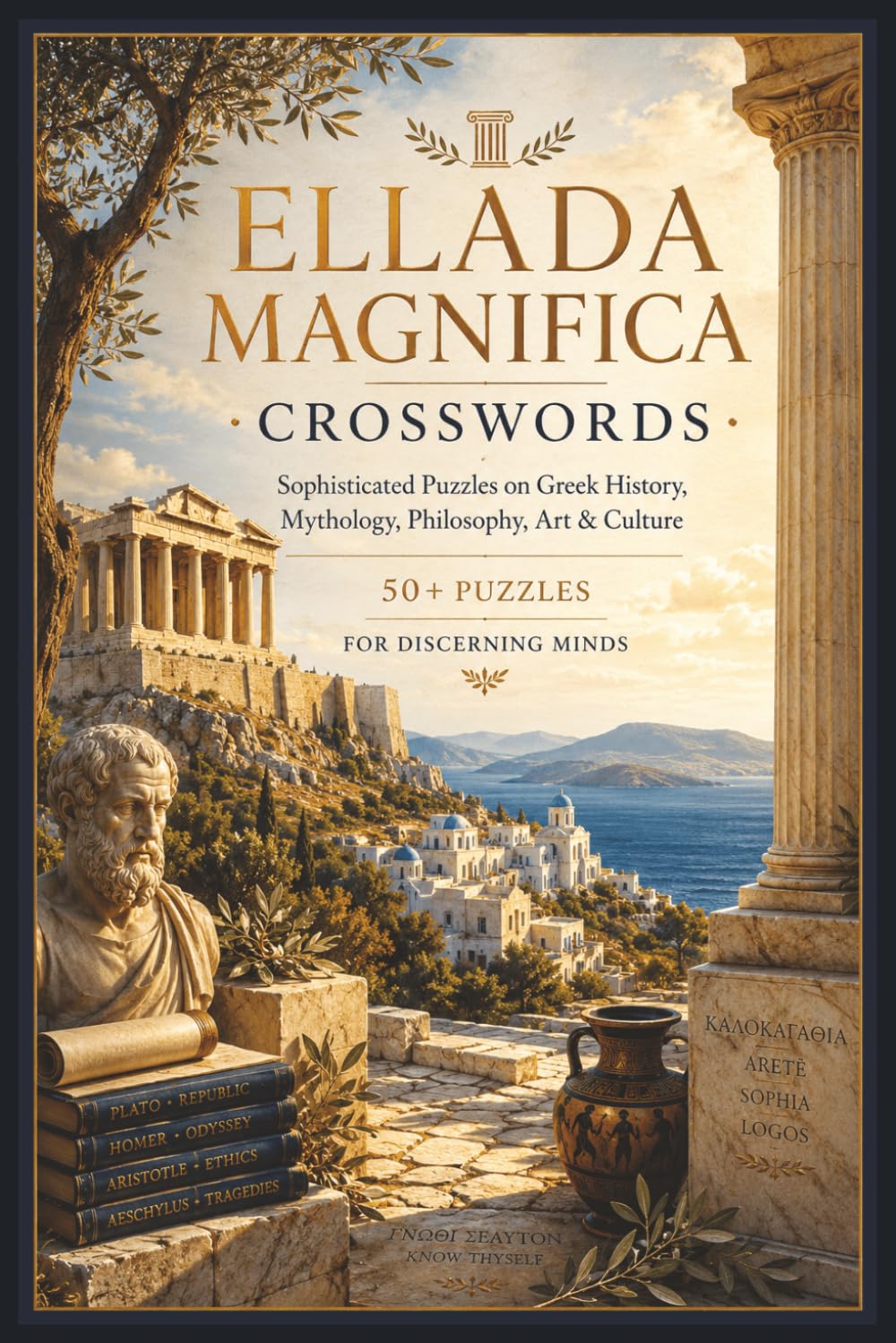 Ellada Magnifica Crosswords: Sophisticated Crossword Puzzles on Greek History, Mythology, Philosophy, Art & Culture | 50+ Puzzles | For Discerning Minds
