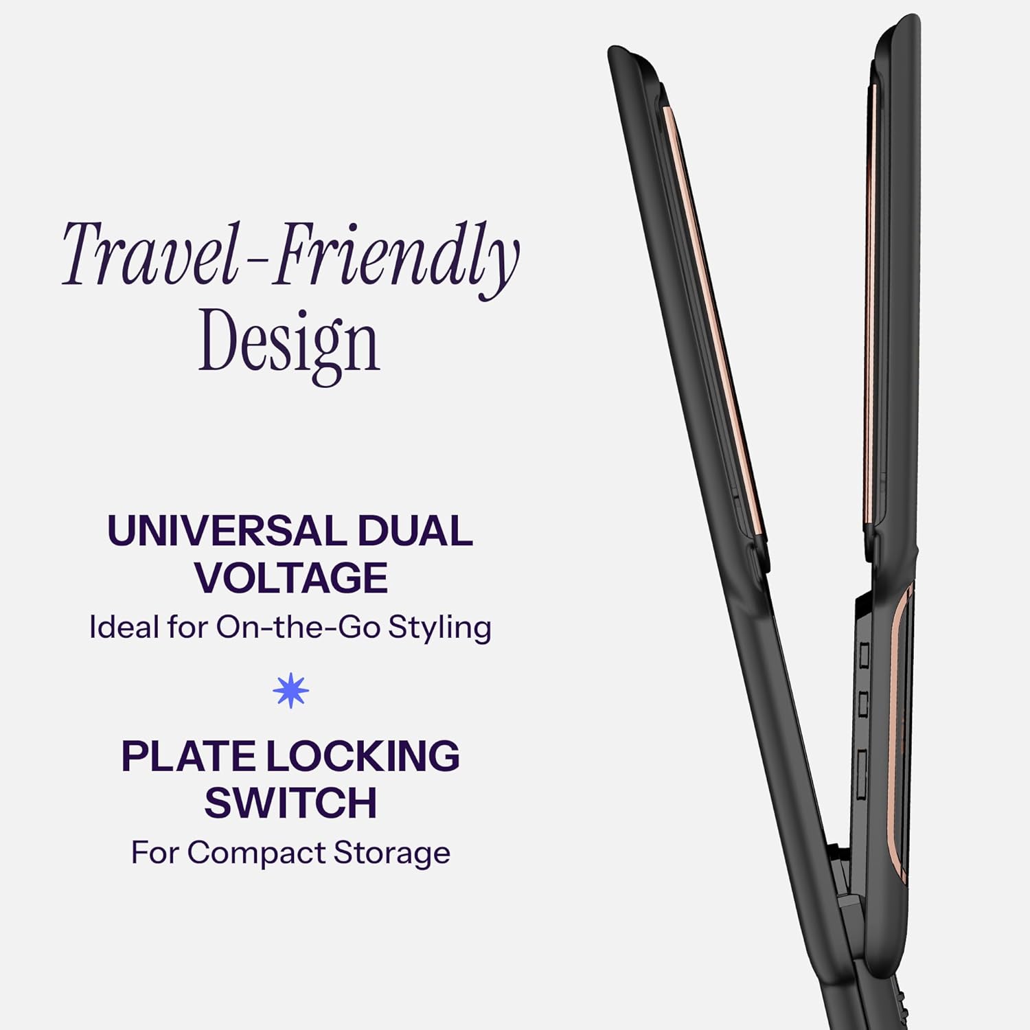 HOT TOOLS Professional Rose Gold Digital Extra Long Flat Iron, 1-1/2 inch - Image 4