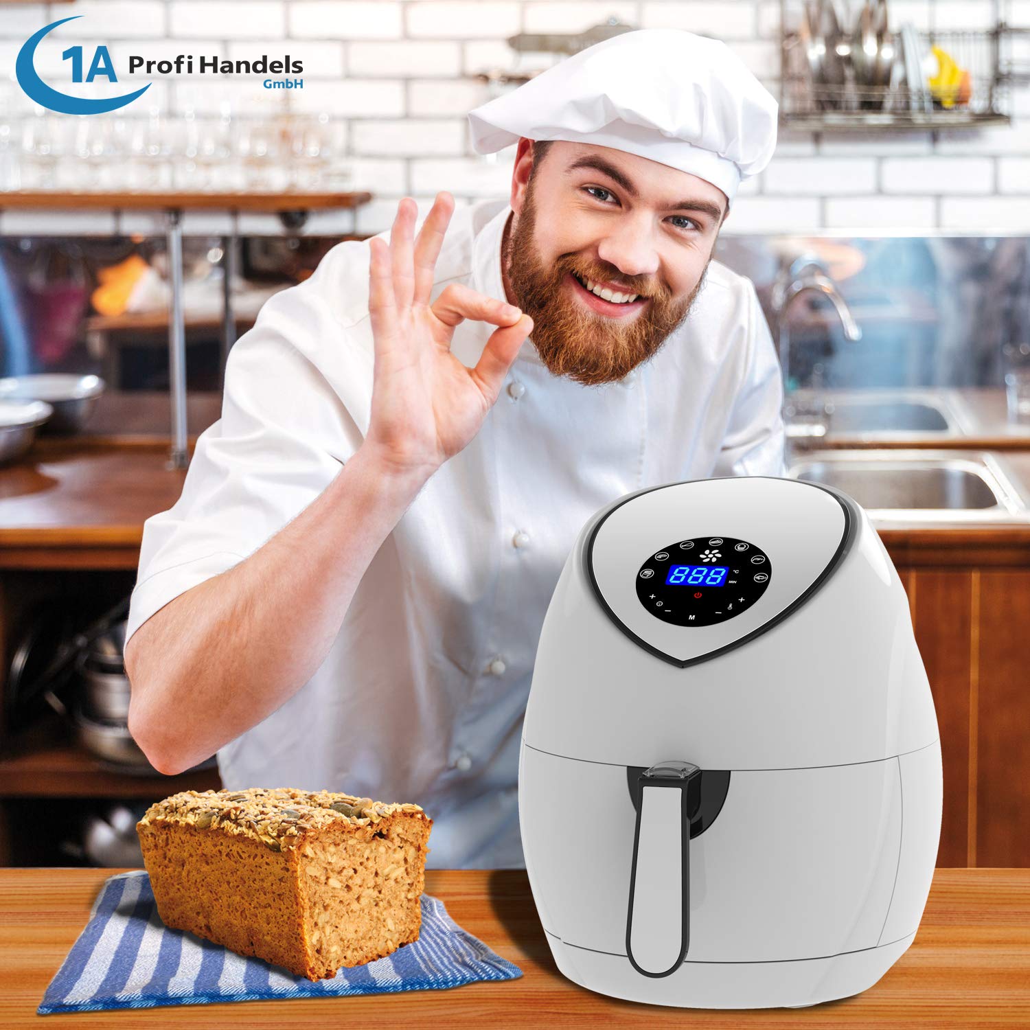 FRIGGITRICE AD ARIA FRIGGITRICE AD ARIA SENZA OLIO FRIGGITRICE AD ARIA CALDA | Touch Screen | Cestello per friggere da 2,5 l | 9 Funzioni diverse | A risparmio energetico
