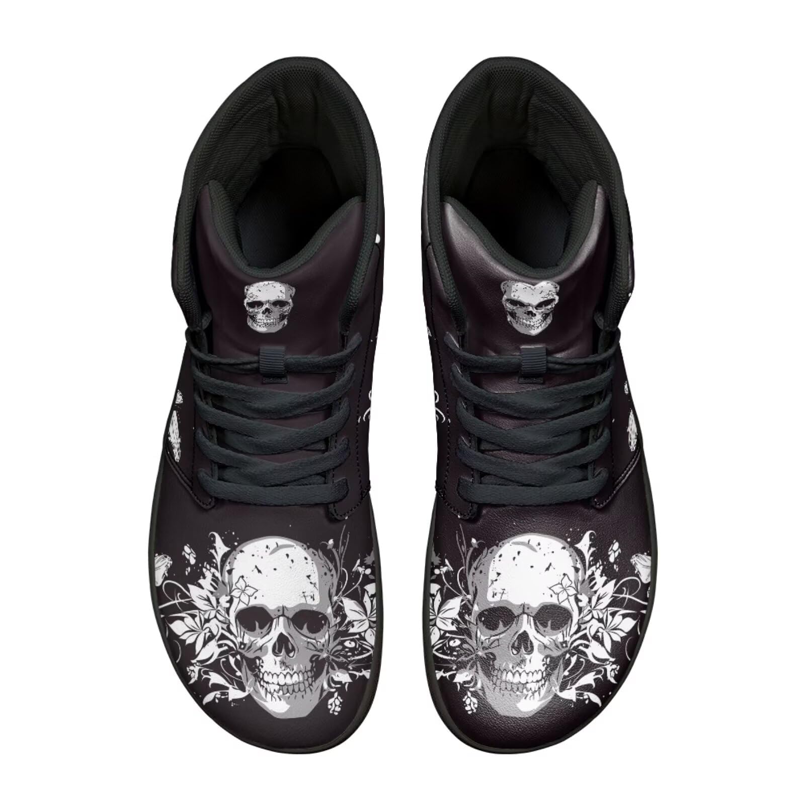 Jeiento Skull High Top Barefoot Laufschuhe atmungsaktive Sneaker für Herren