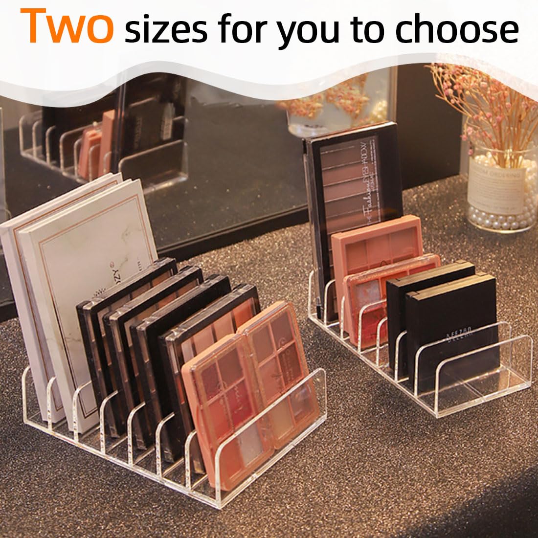 KANOSON Make Up Organizer Lidschatten, Lidschatten Palette Organizer Transparent, Kosmetik Organizer Lidschatten Schminktisch Zubehör Schubladen 
