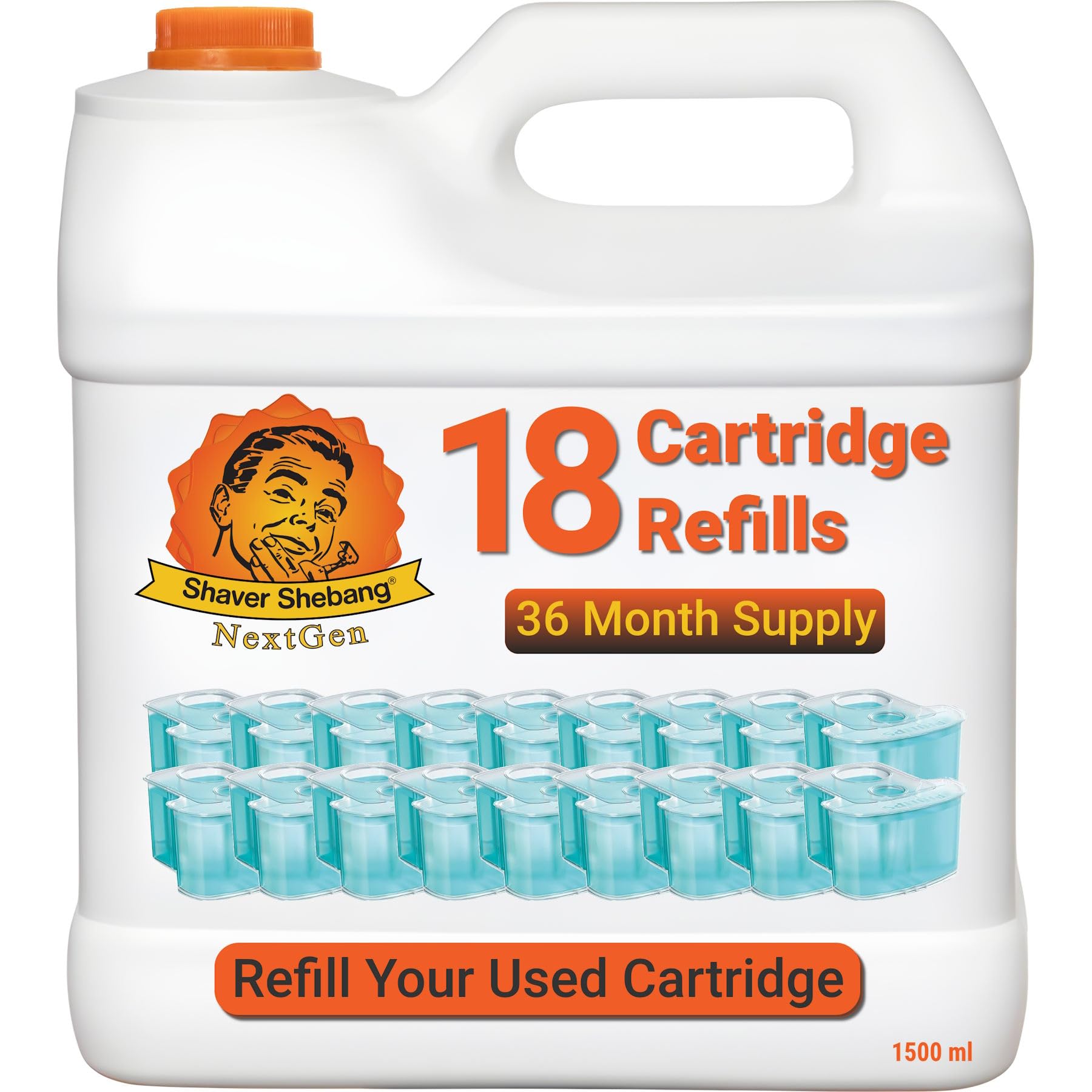 18 SmartClean cartridge refills — 36 months of clean shaving by Shaver Shebang NextGen