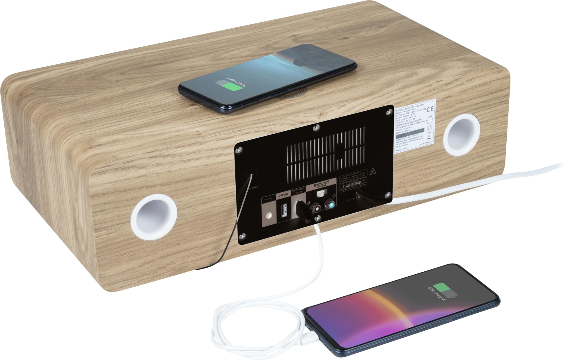 Microsistema Bluetooth - THOMSON - CD/MP3/USB/Radio FM/DAB+ - 75W - Display LCD - Telecomando