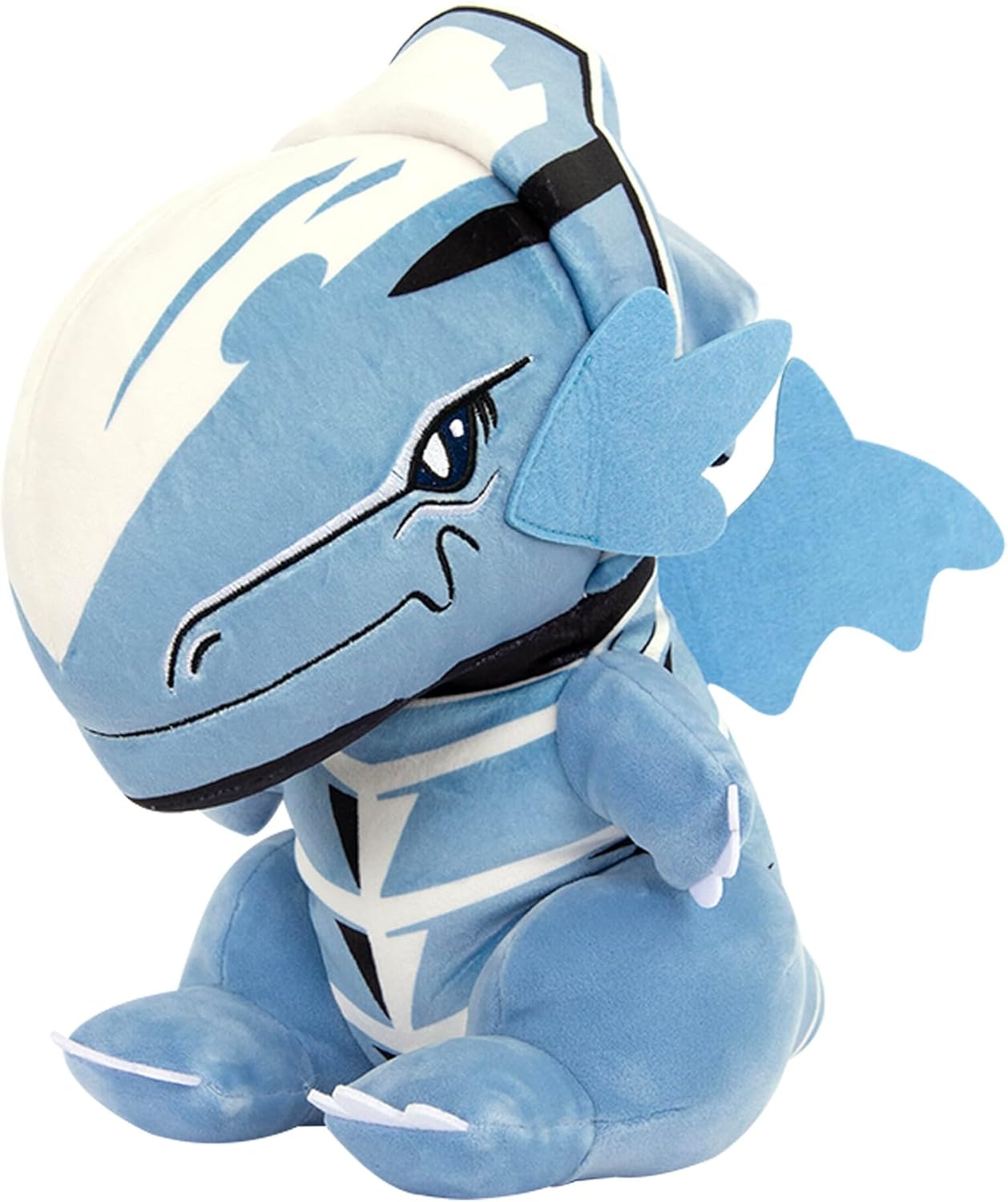 Club Mocchi Mocchi Yu Gi Oh Blue Eyes White Dragon Mega Plush Figure, 15 Inch - Anime Collectable Plush Toy for Ages 3+