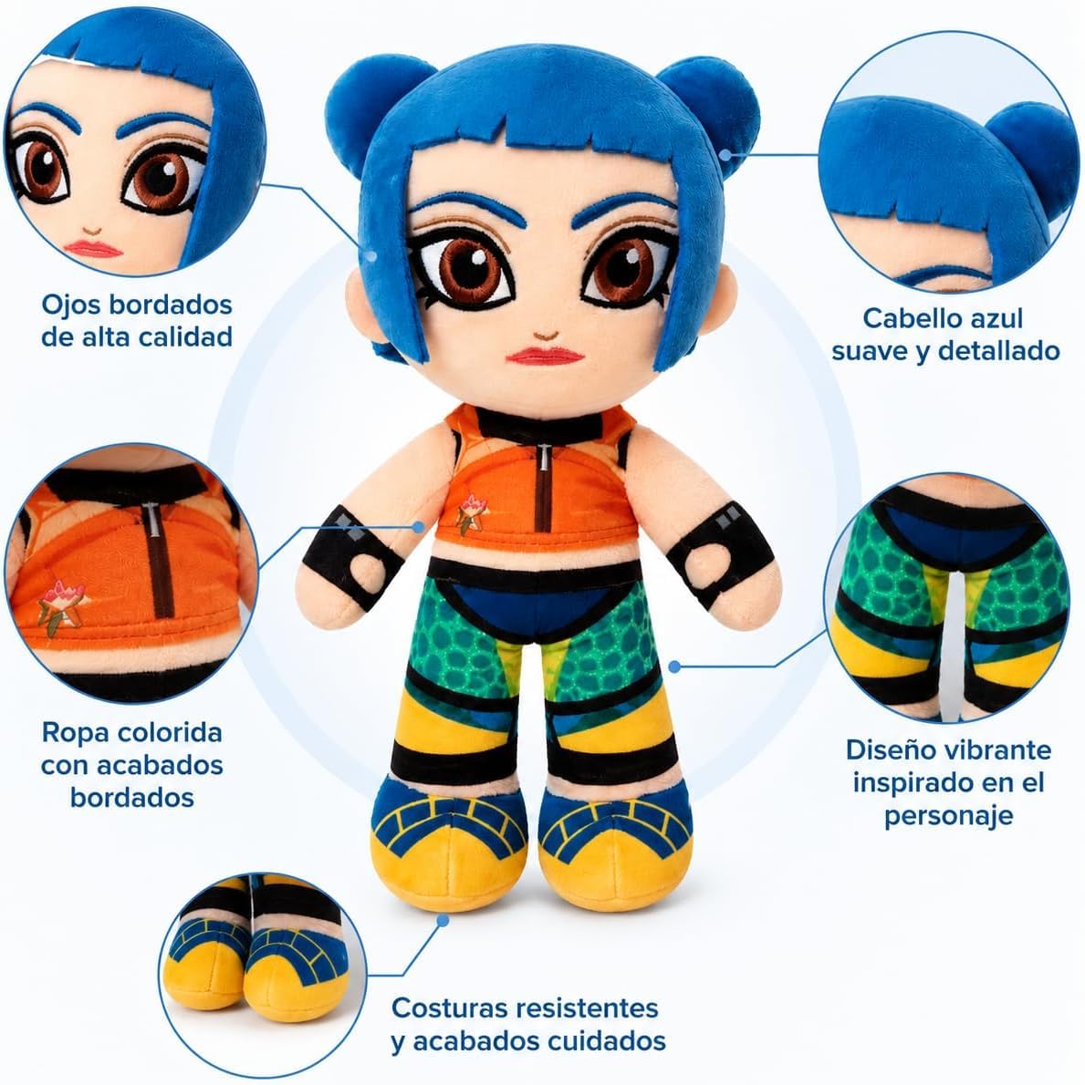 K-POP Set 3 Plüschtiere GRANDI Rumi Mira Zoey - Höhe 36 cm - weiche Stoffpuppen zum Sammeln von koreanischen Band - Mehrfarbig