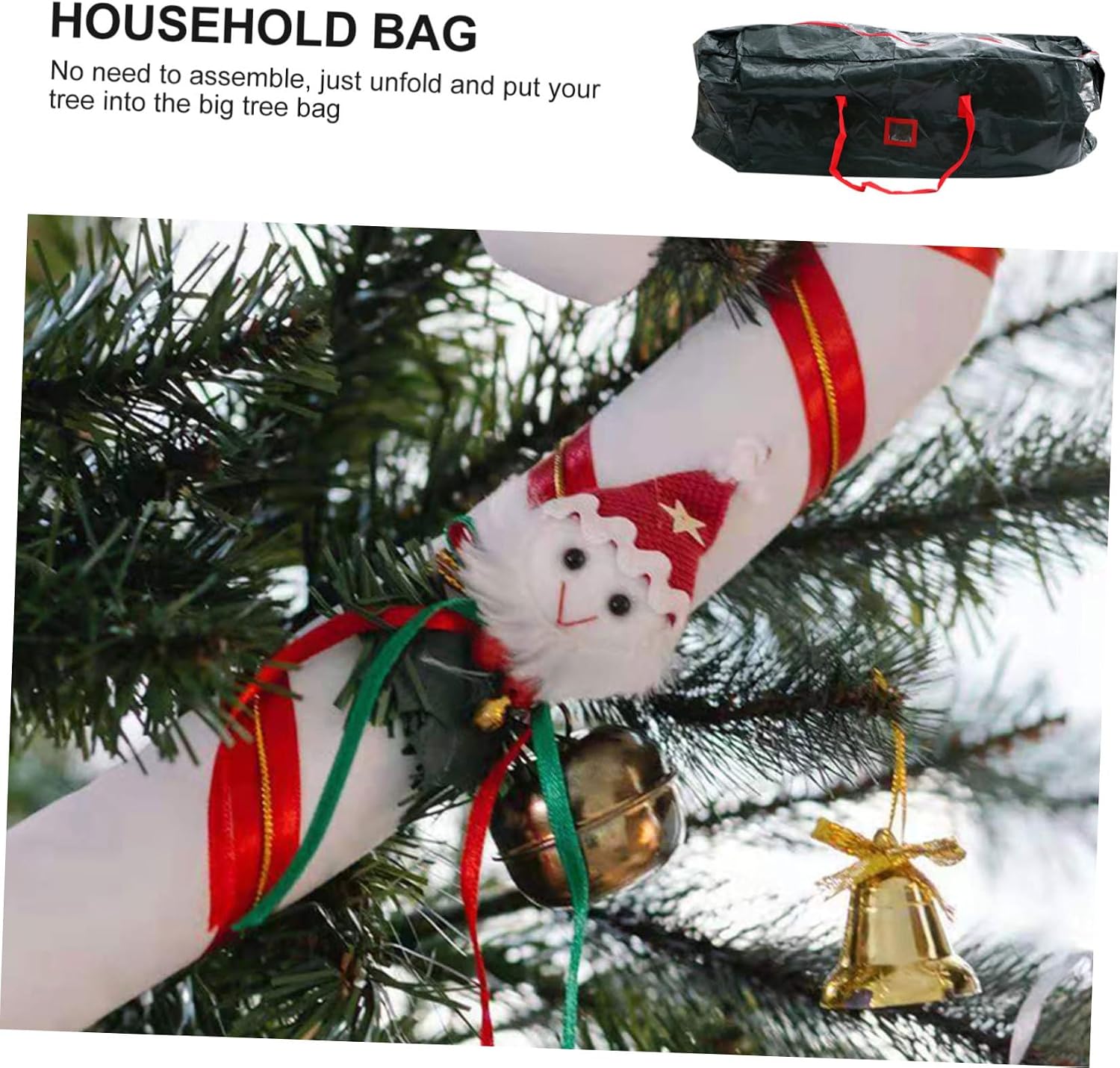 MAGICLULU Water Resistant Xmas Tree Storage Bag with Reinforced Handles Large Capacity Pouch for Disassembled Christmas Trees Outdoor Indoor Festival Storage Random Color