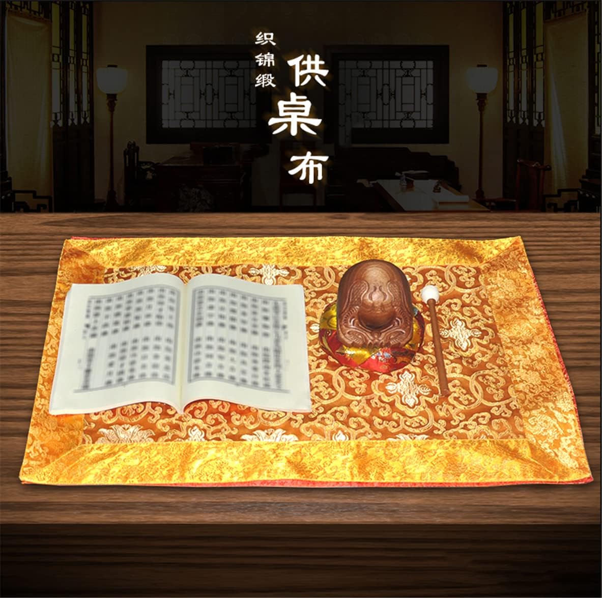 Tibetan Style Buddha Table Cloth & Buddhist Table Runner & Buddhist Altar Cloth
