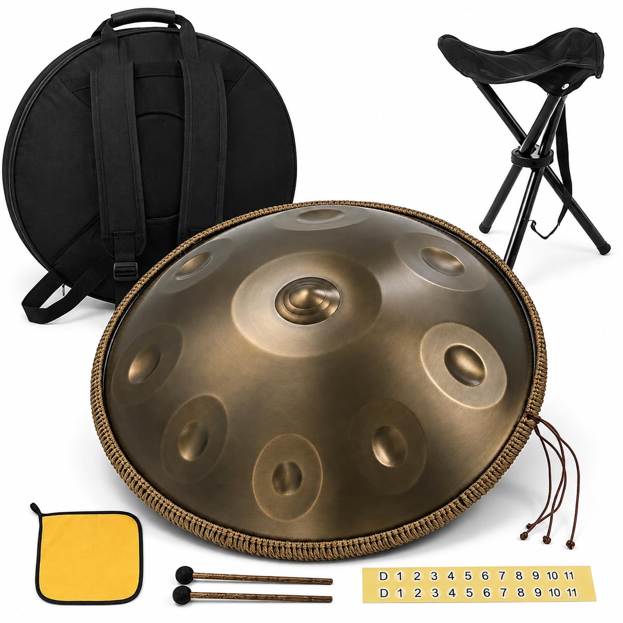 Handpan 9 notes Ré mineur pour débutant