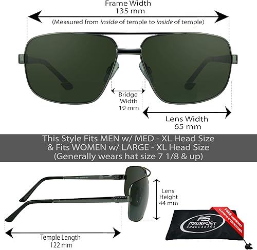 Miniatura 2 de proSPORT Gafas de sol bifocales polarizadas de aviador cuadrado para hombres. Lectores de línea casi invisibles