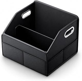 Car Storage Organizer Car Caddy Compact PU Leather Multipurpose Bin for Trunk, Front Seat, Back Seat & Car Floor