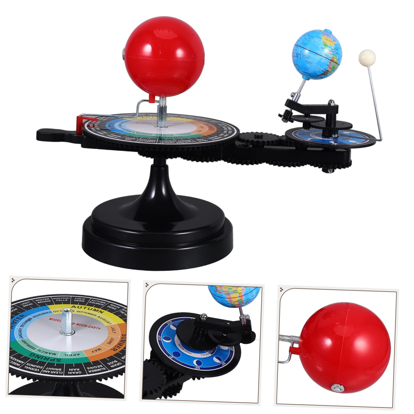 Solarspielzeug Sonnensystem Planetenmodell aus Kunststoff für Kinder | Spielzeug für Sonnensystem, Erde Sonne Mond Bewegungsmodell, für Astronomie Lernen und Unterricht