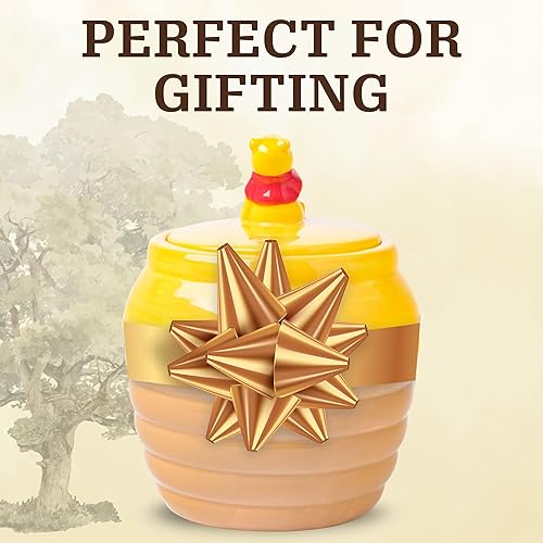 Miniatura 7 de Silver Buffalo Disney Winnie the Pooh Honey "Hunny" Pot Escultura 3D de cerámica pintada a mano, tarro para snacks y galletas (pequeño)