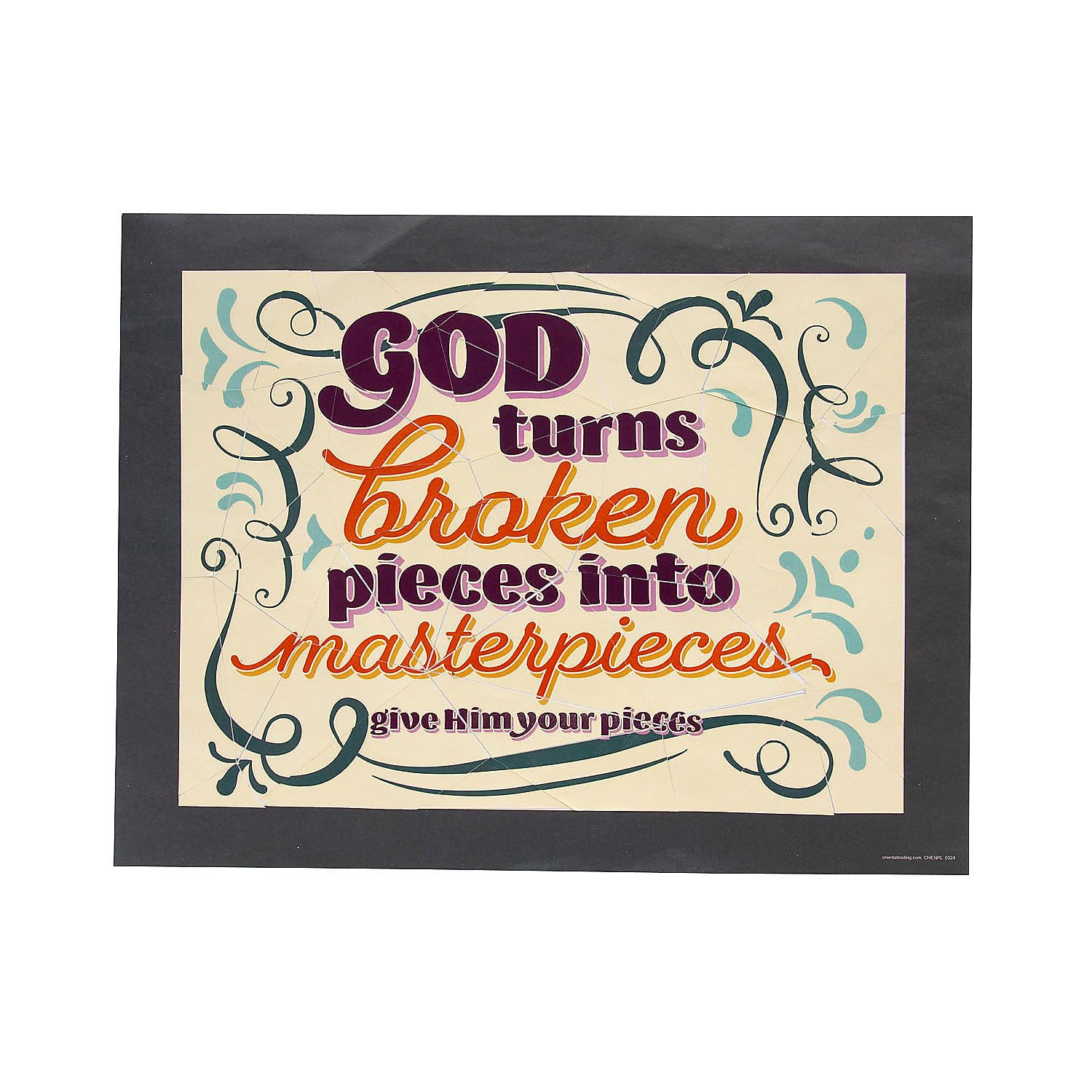 Fun Express 11" x 8 1/2" Religious Broken Pieces into Masterpieces Mosaic Sticker Sheet - 24 Piece