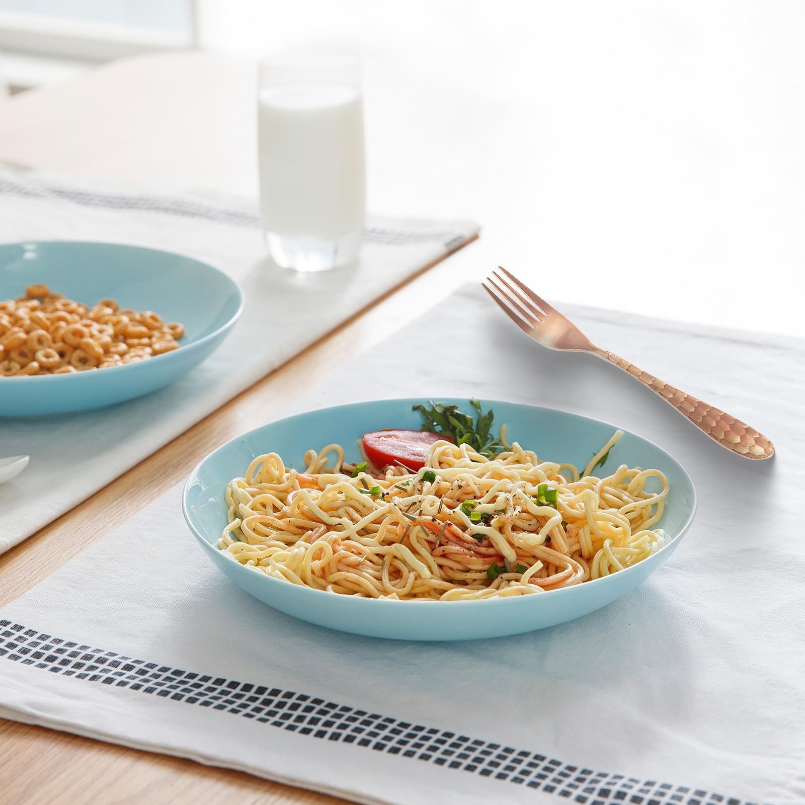 銀の持ち手に美しい黄銅のフォーク２点（デザート、オードブル用） フランスアンティーク 純銀 オードブル サービング4本セット