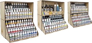 War World Gaming MDF Modular Paint Station System - Set 6 – Triple Stackable Set – Wargame Miniature Mini Figure Painting Diorama Railway Railroad Modelling Hobbyists