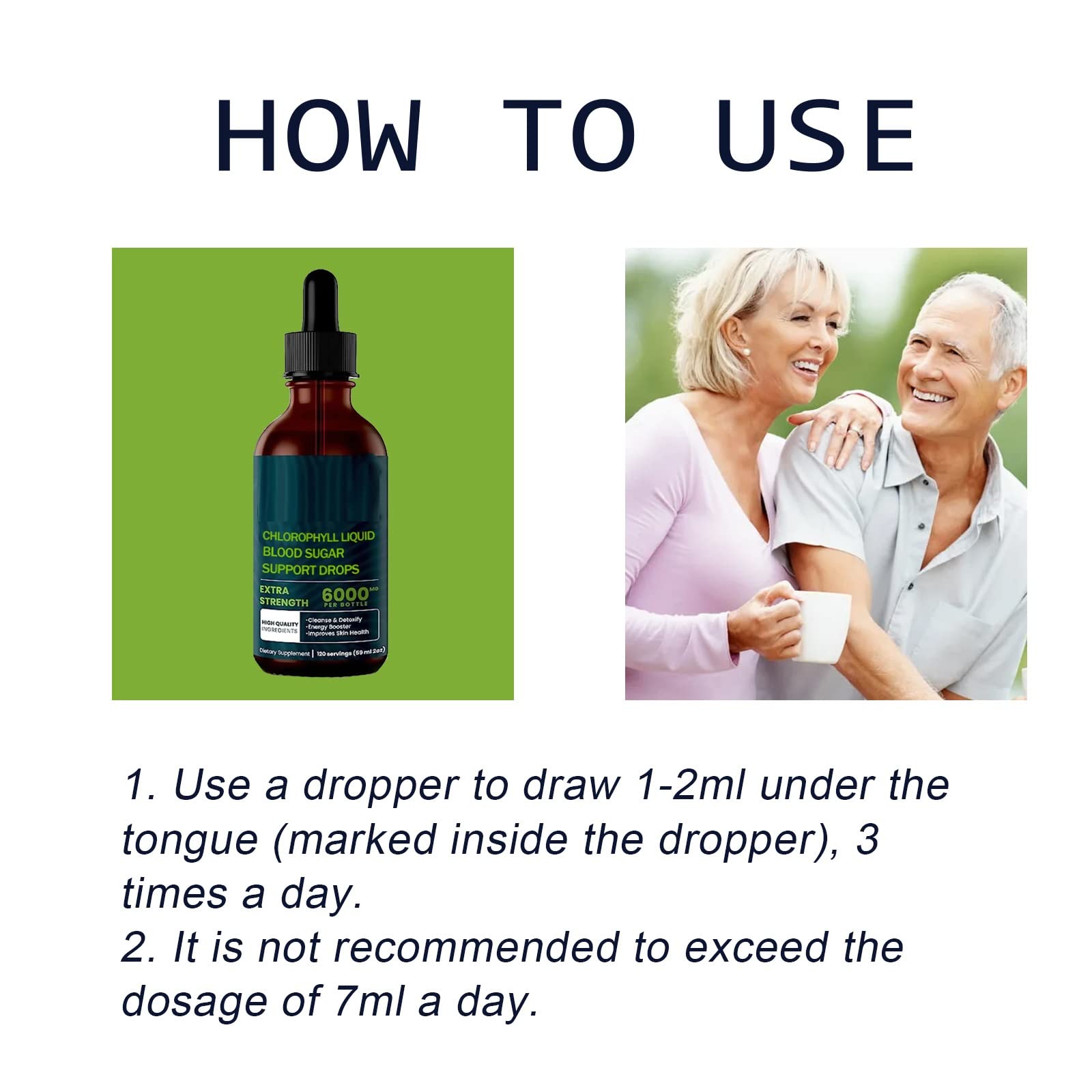 Chlorophyll Slimming Drops/Chlorophyll Liquid Drops/Organic Chlorophyll/All-Natural Flavored Energy Booster (1Pcs)