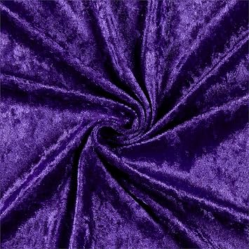 Stretch Panne Velvet Velour Purple, Fabric by the Yard