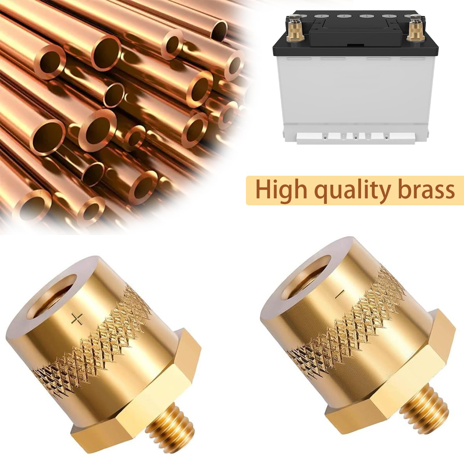 Bangbobi Adattatore Terminale Batteria M8 - Morsetti In Ottone Per Auto, Camion E Yacht - Foto 8