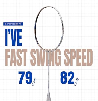 Li-Ning G-Force X5-79g G6 Badminton Racket White/Blue