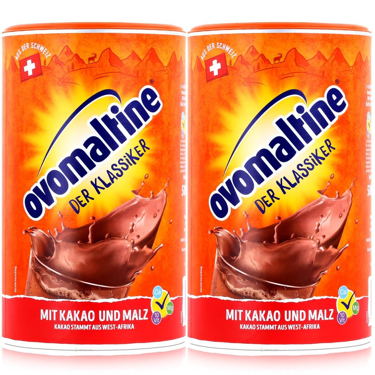 Canette de boisson en poudre Ovomaltine, pack de 2 (2 x 500 g) ...