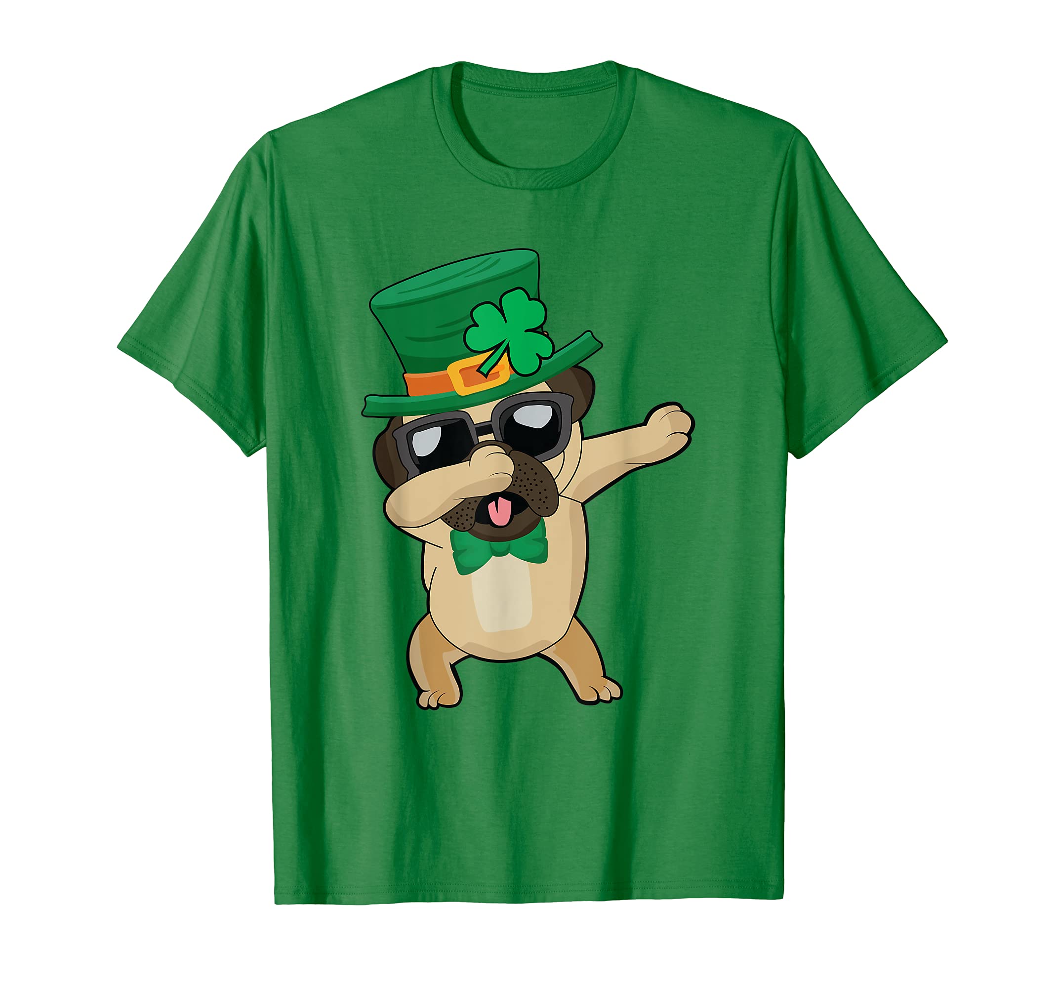 St Patricks Day Funny Dabbing Pug Leprechaun Dog Irish Gift T-Shirt