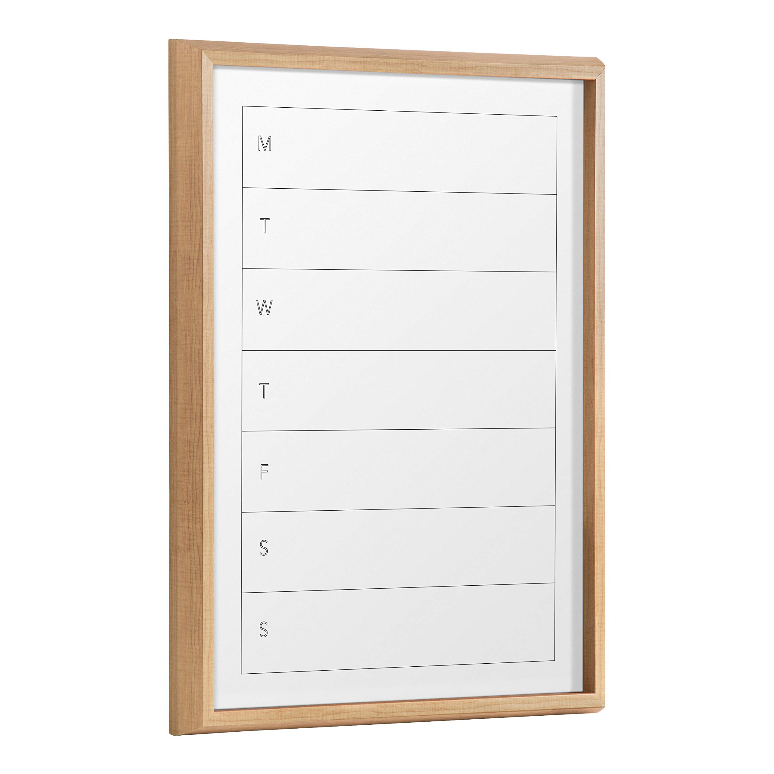 Amazon.com: Kate And Laurel Blake Weekly Calendar Or Menu Framed Printed  Glass Dry Erase Board By The Creative Bunch Studio, 18X24 Natural, Wall  Organization: Posters & Prints