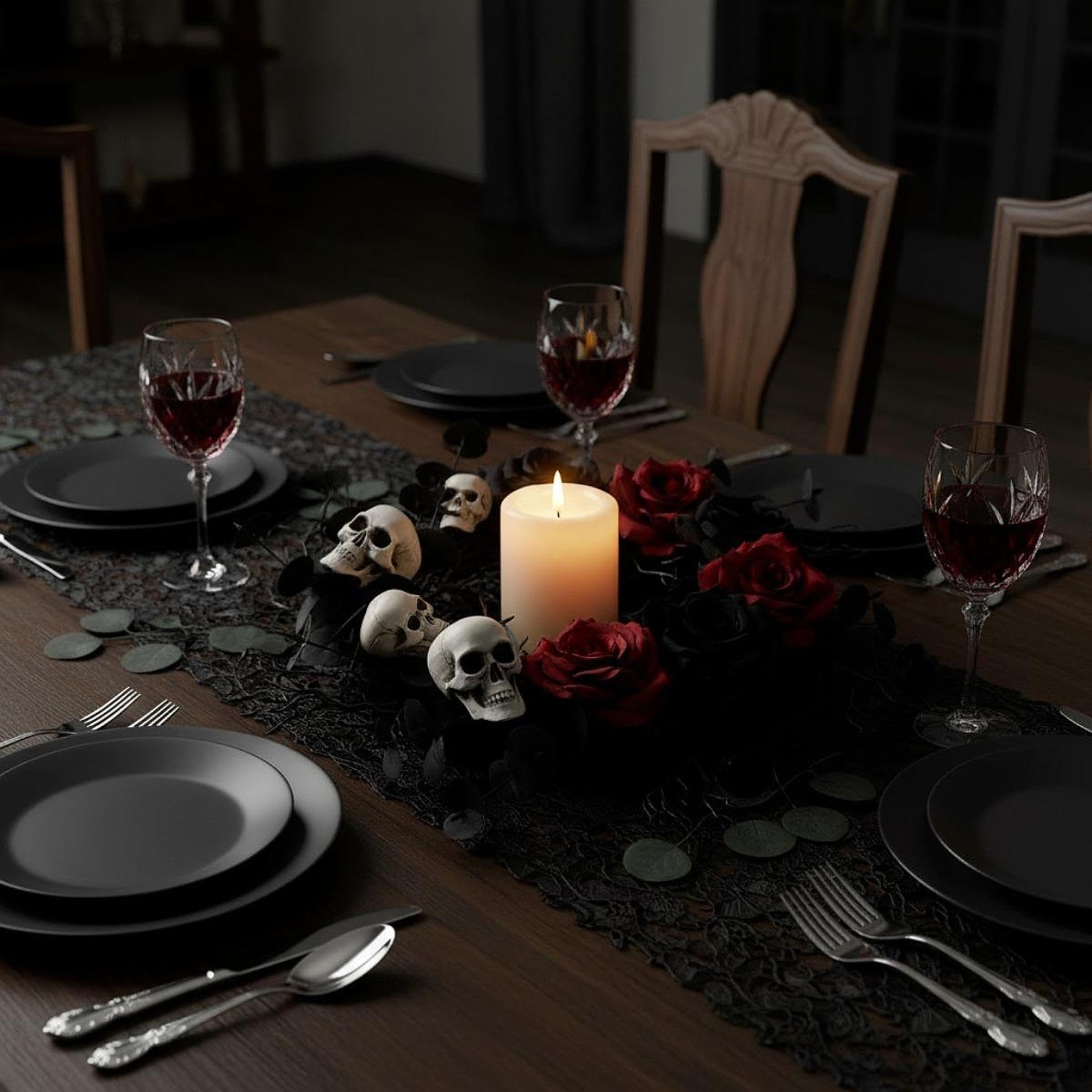 Couronne d'halloween, Couronne Artificielle de 45 Cm pour Une Utilisation Intérieure et Extérieure,
