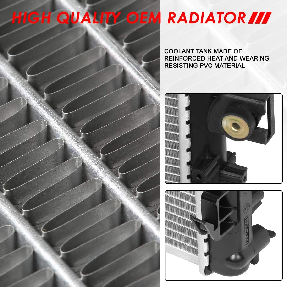 Auto Dynasty Radiator Compatible with 2007-2018 Jeep Wrangler JK 3.6L 3.8L AT/MT, DPI 2957 Factory Style 1-Row Cooling Radiator, Aluminum Core