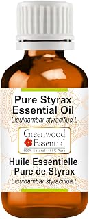 Greenwood Essential Pure Styrax Essential Oil (Liquidambar styraciflua L) Steam Distilled 30ml (1 oz)