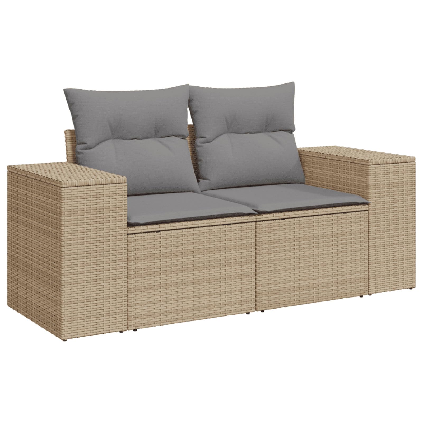 Lechnical Set Divano da Giardino 8 pz con Cuscini Beige in Polyrattan,Set di Conversazione per Patio,Set Salotto da Esterno,Set Divano da Giardino Esterno-3275943