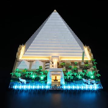 GEAMENT LED Light Kit Compatible with Lego Great Pyramid of Giza - Lighting Set for Architecture 21058 Building Model Model Set Not Included