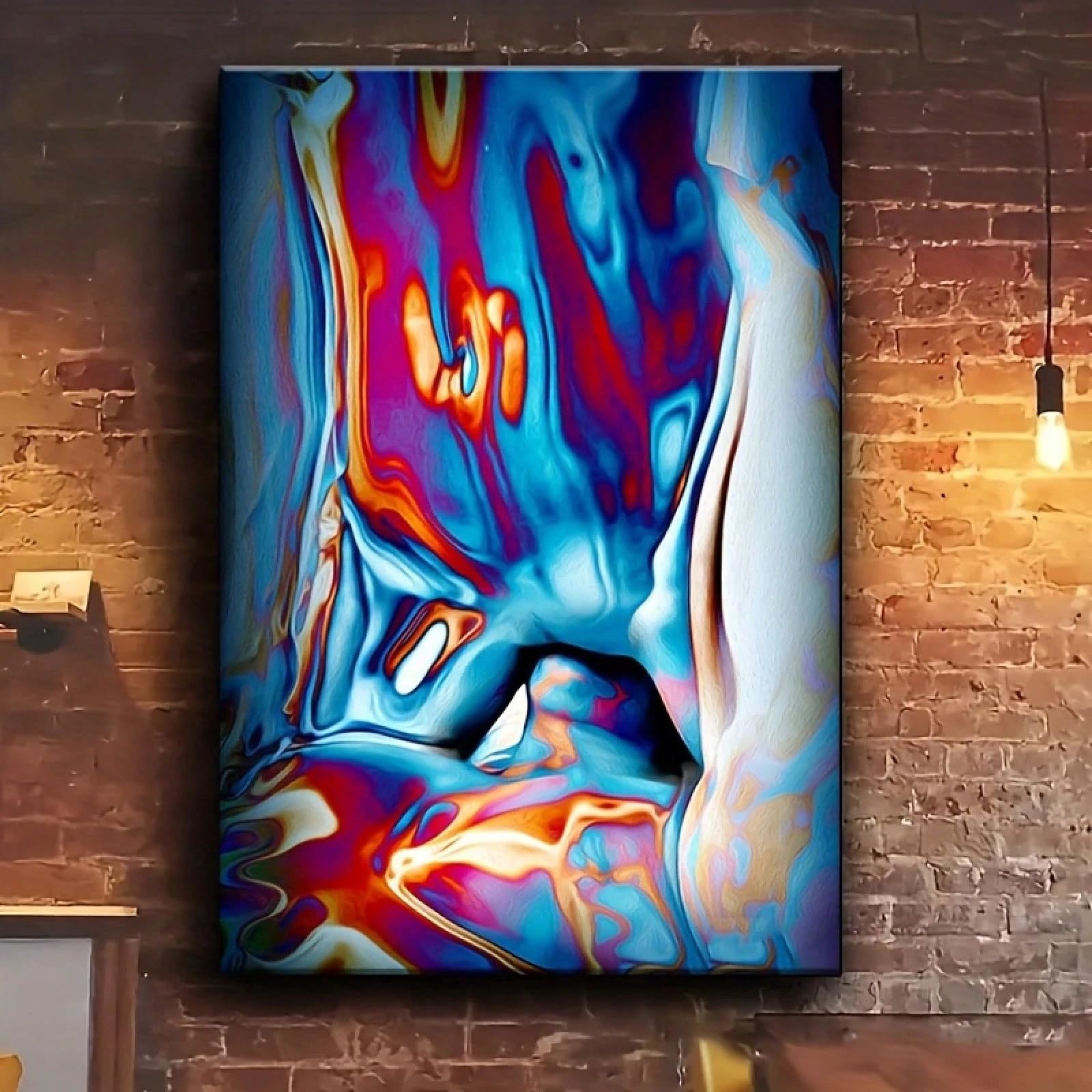 Póster de colores fluidos abstractos para decorar paredes de forma estética, 50x70cm sin marco