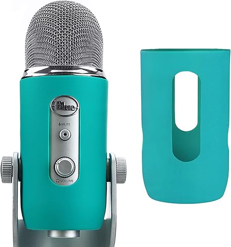 YOUSHARES Blue Yeti Protector - Funda de silicona de protección completa para micrófono Yeti y Yeti Pro (verde jade)