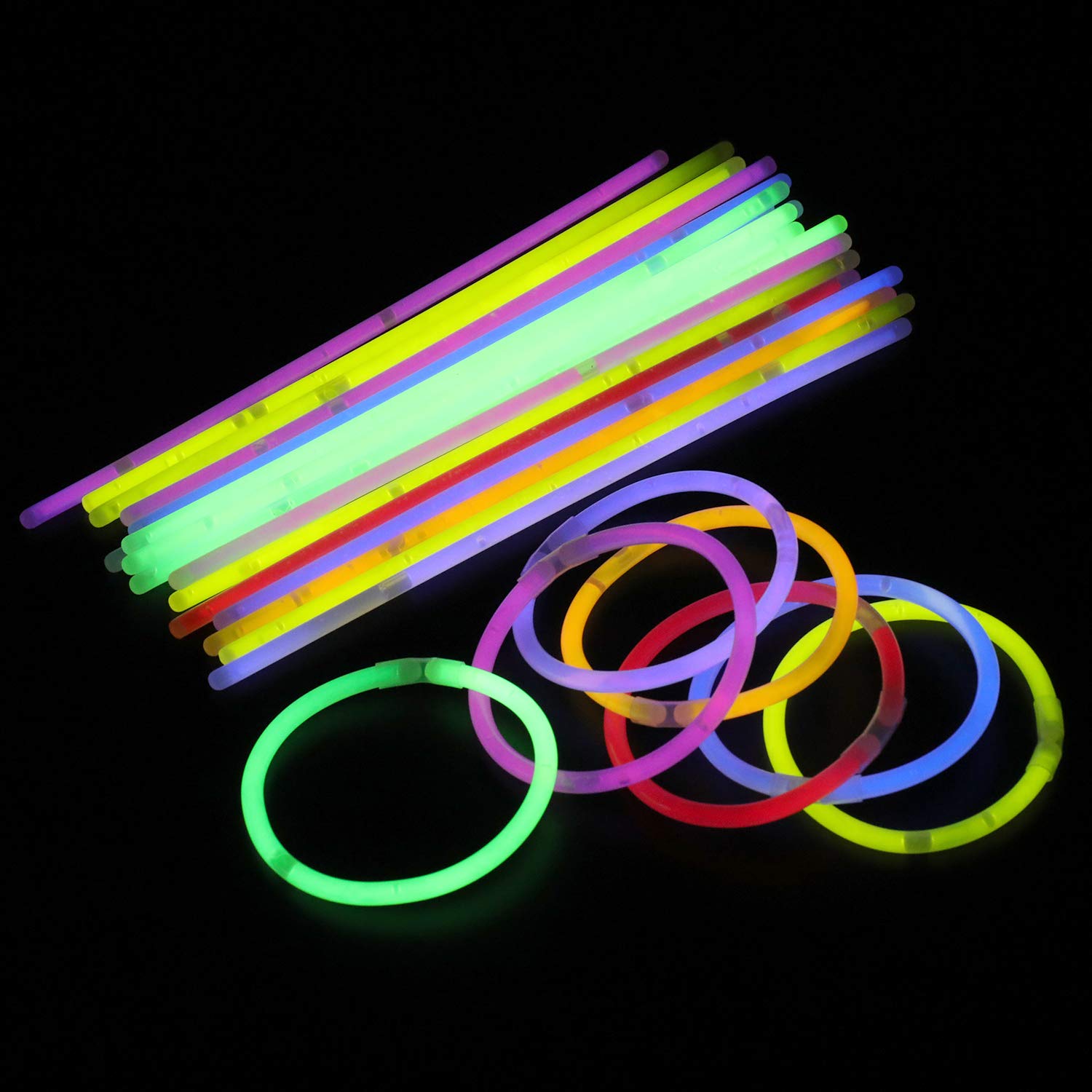 196 Pezzi Bastoncini Luminosi Per Feste – Con Connettori Per Bracciali E Collane, Neon, Per Bambini