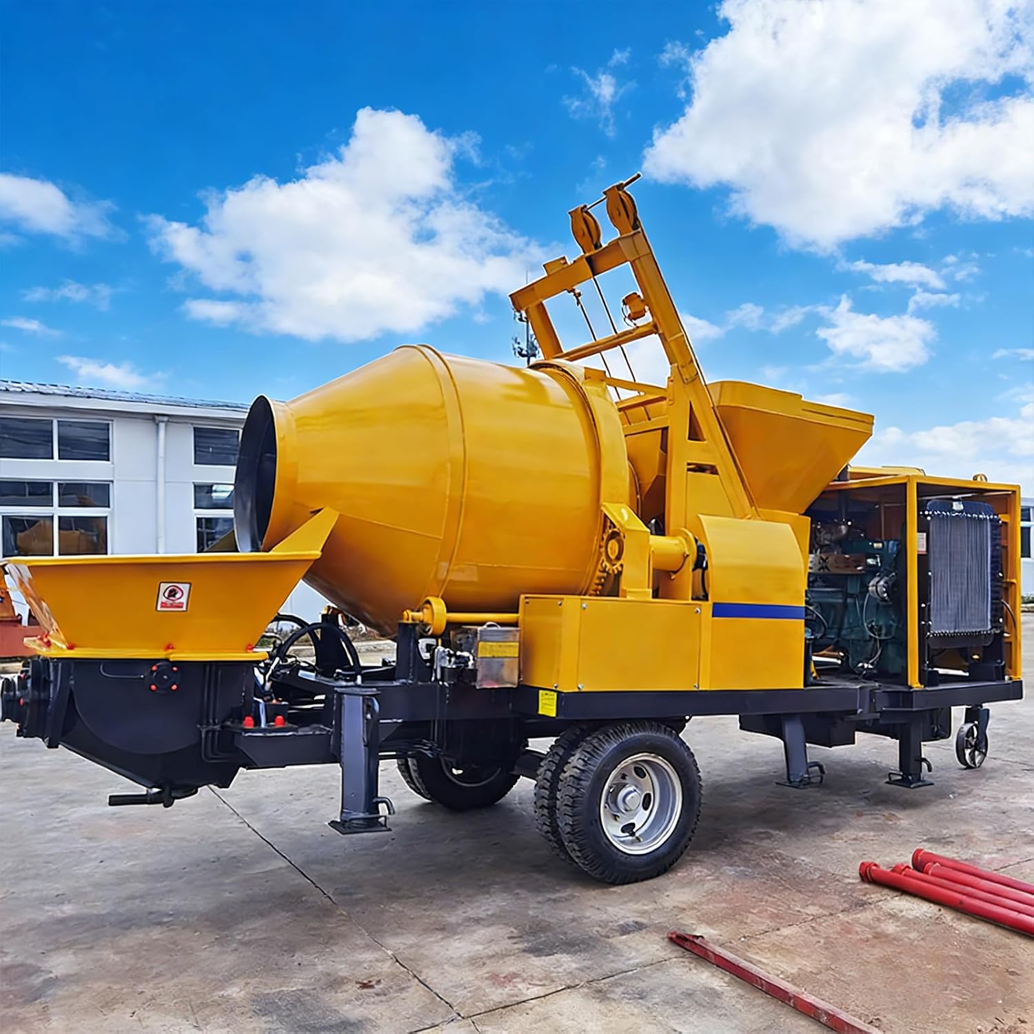 Portable Concrete Pump, Cement Mixer Pump, Line Concrete Pump – Towable Concrete Pump