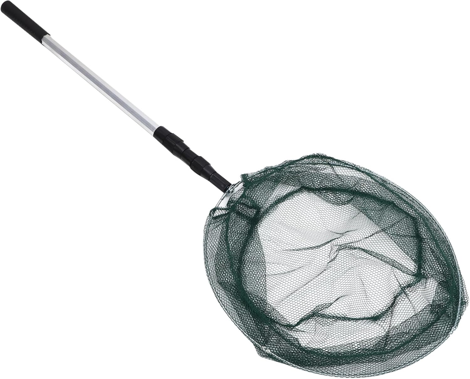 1.5m Foldable Telescopic Fish Net with Aluminum Alloy Handle Durable Coated Mesh for Aquarium Lakes Ponds Saltwater Fishing Release
