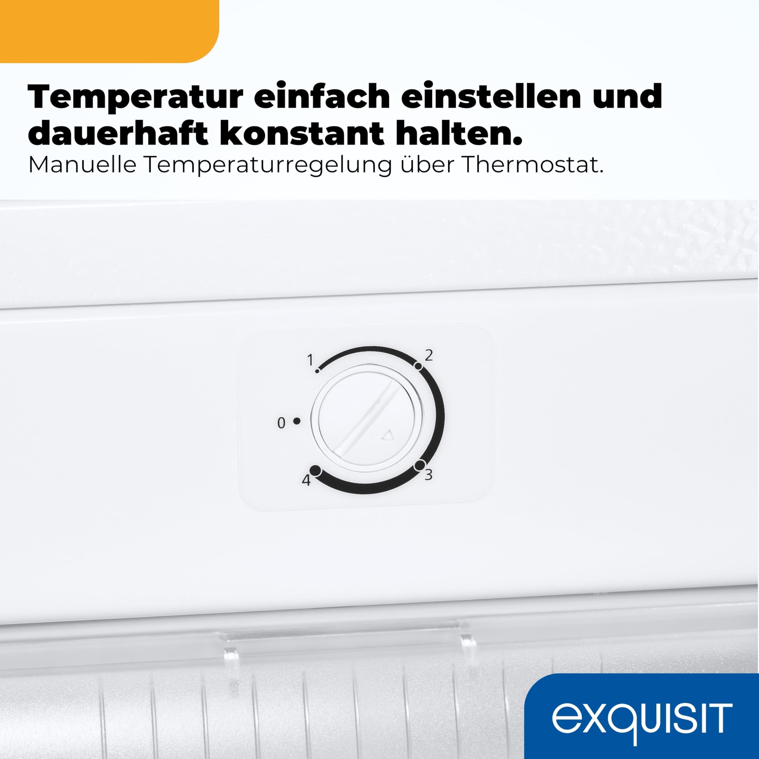 Exquisit GS5145-050C Gefrierschrank - 145 l Gefriergerät - Energieklasse C | Freistehendes 4-Sterne Gefriergerät, 4 Schubladen, 7 kg Gefrierleistung, wechselbarer Türanschlag, Maße 125,9x54x55 cm