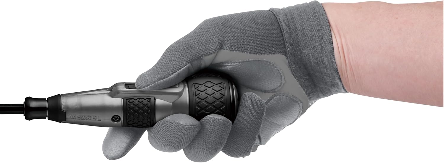 VESSEL 220USB-P1GR Electric Ball Grip Screwdriver Plus Premium 3-Level Switching Mode, Limited Color (Grey) 1 Bit Included