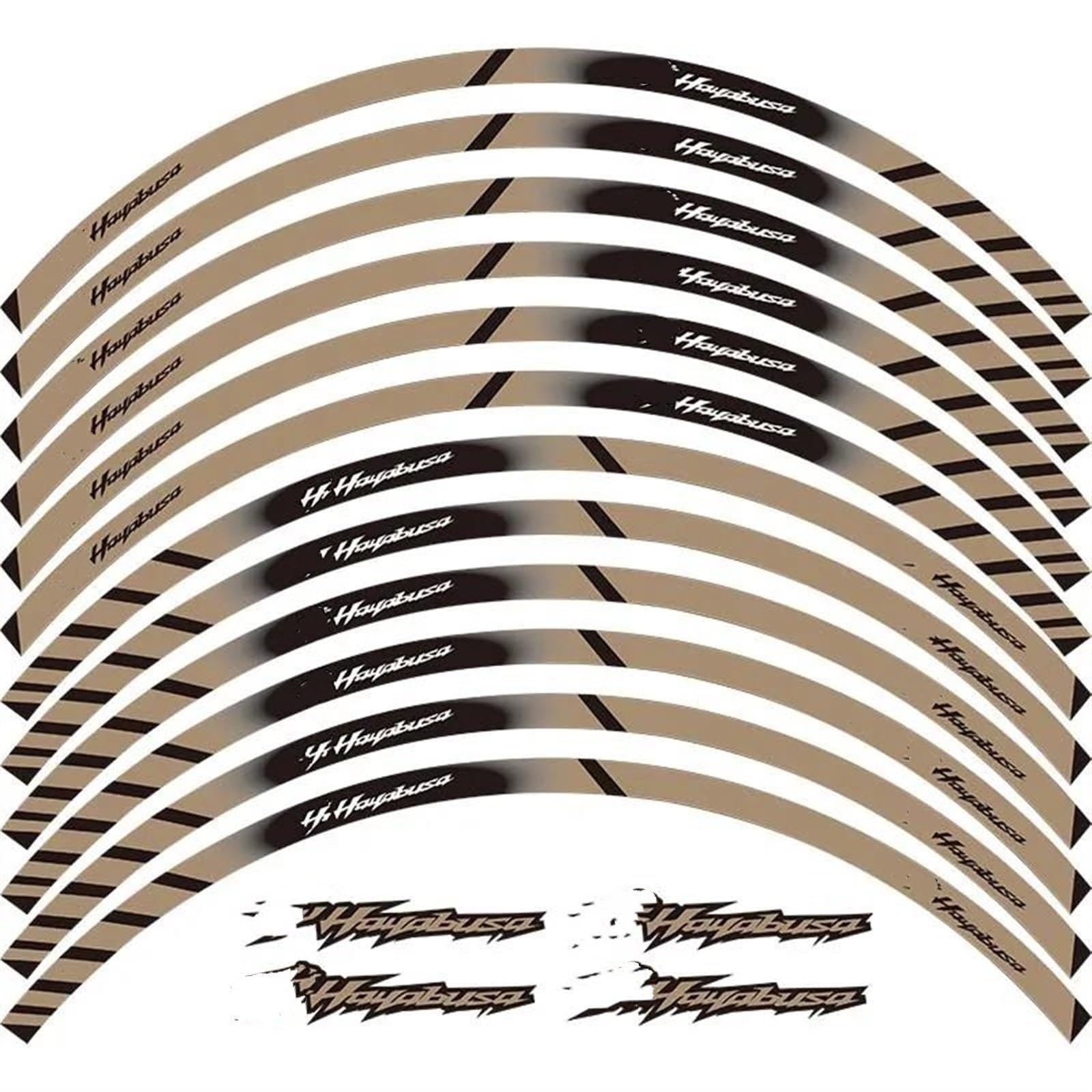 Motorcycle Wheel Stickers Rim Motorbike Decals for Suzuki for Hayabusa GSXR1300 GSX1300R GSXR1300R Decorative(Color2)